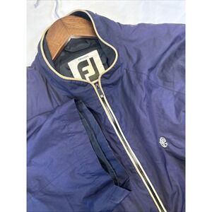 Footjoy FJ Tour Collection Blue Golf Jacket Short Sleeve Men's Large Polyester